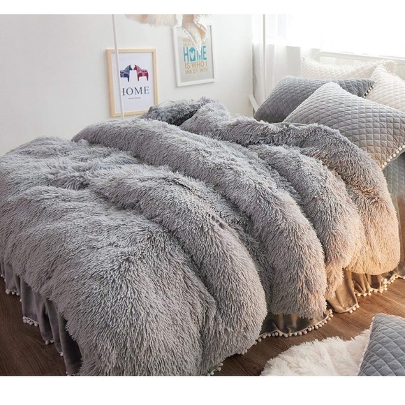 King Velvet Flannel Duvet Cover Zipper 